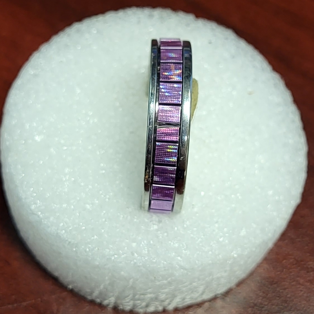 Stainless steel Pink pearlized/silver unisex band ๐๐ - Picture 3 of 3